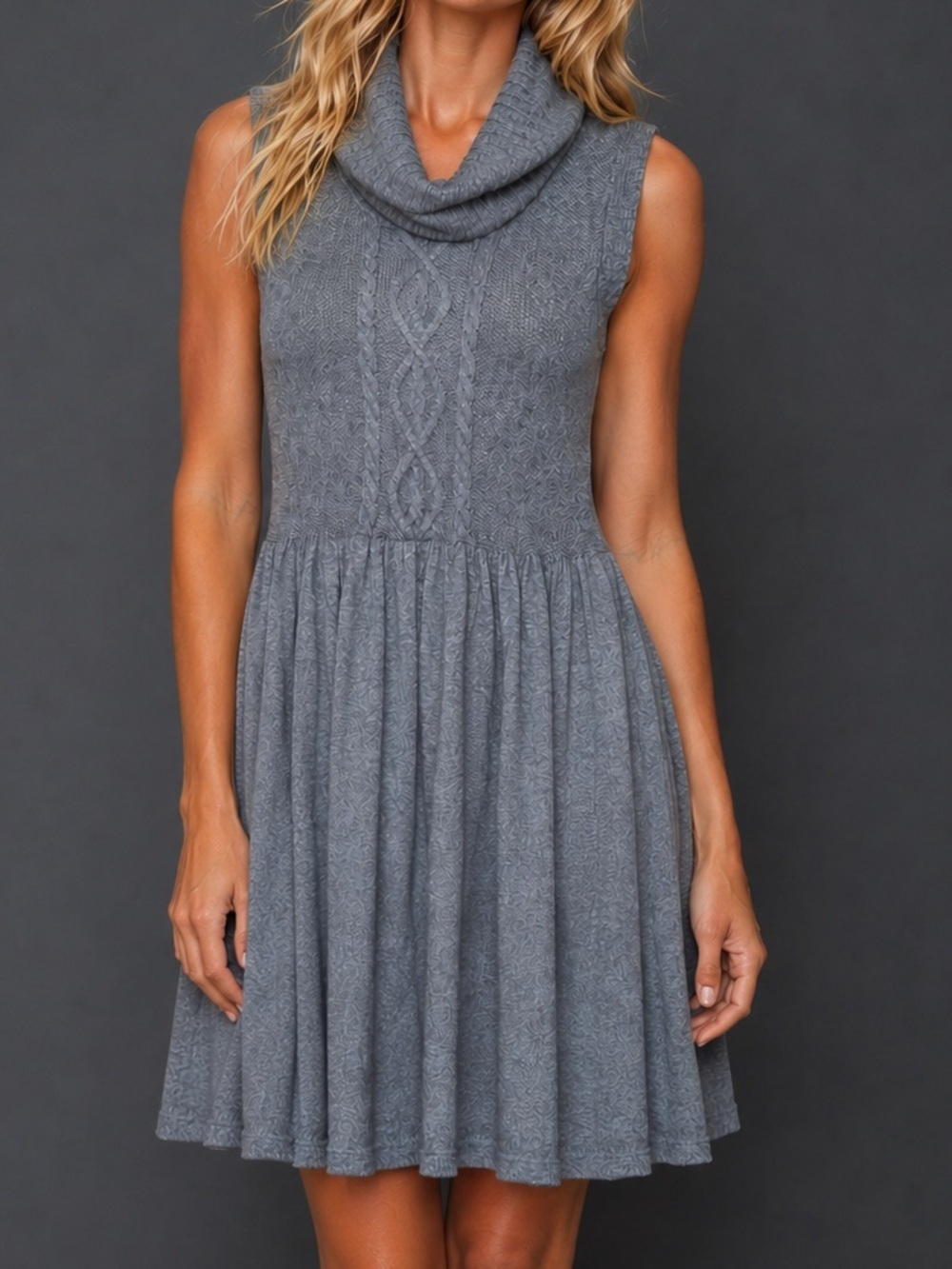 Old Navy Cowl Neck Sweater Dress Knit Cozy Sleeveless Soft Warm Autumn Winter M - Picture 1 of 8